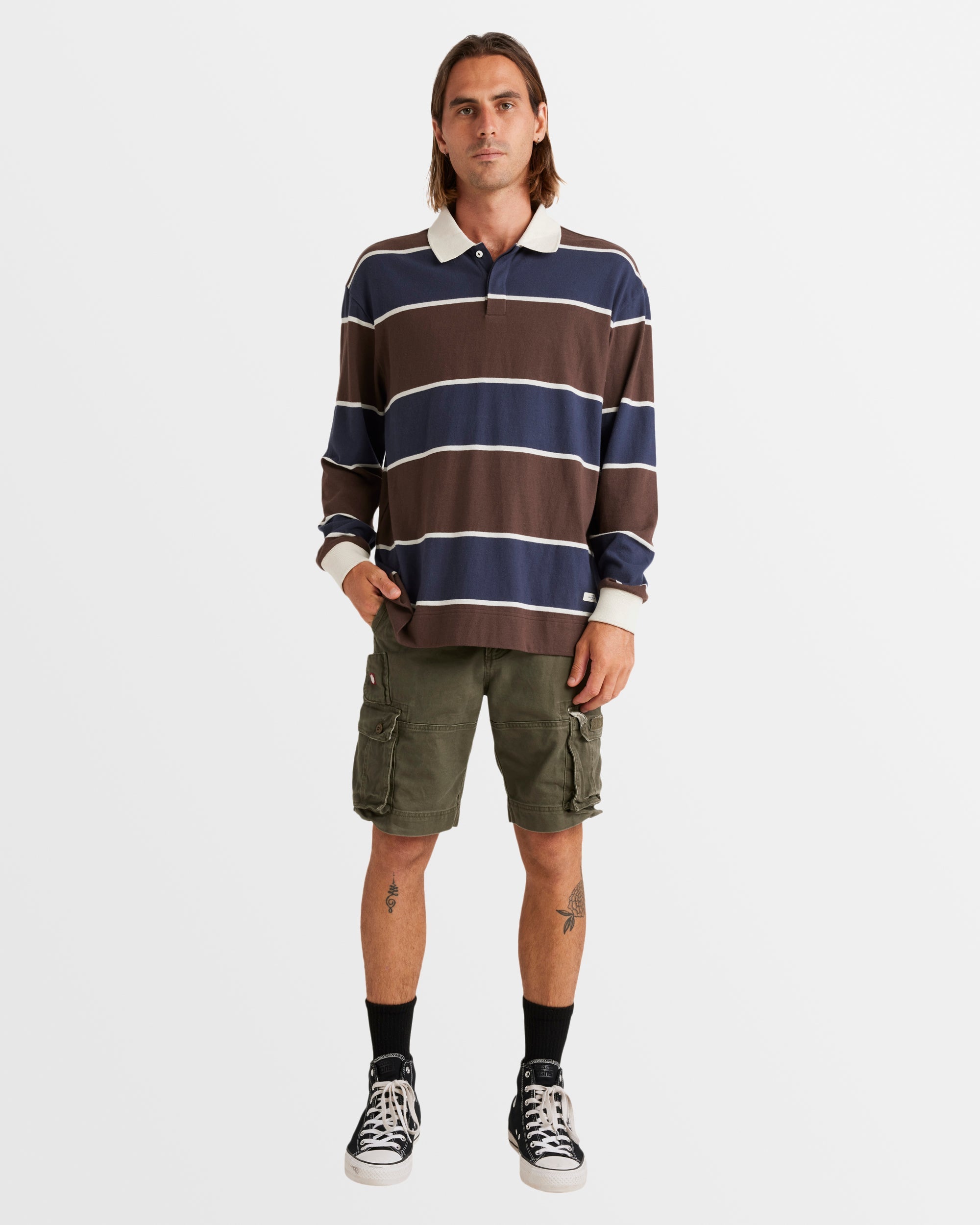 Mens Splengler Long Sleeve Polo Shirt