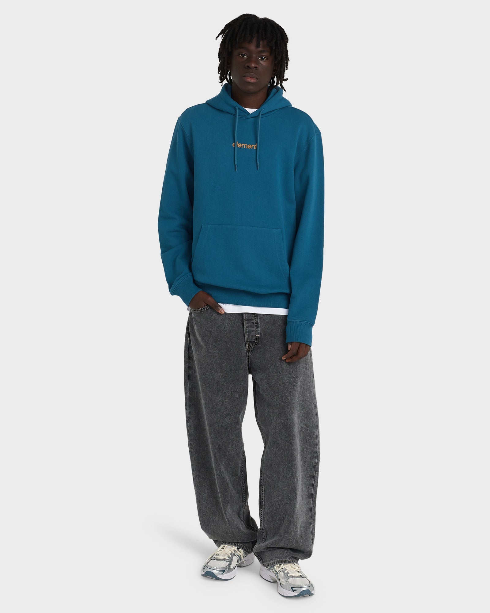 Mens Lowcase Back Print Pullover Hoodie