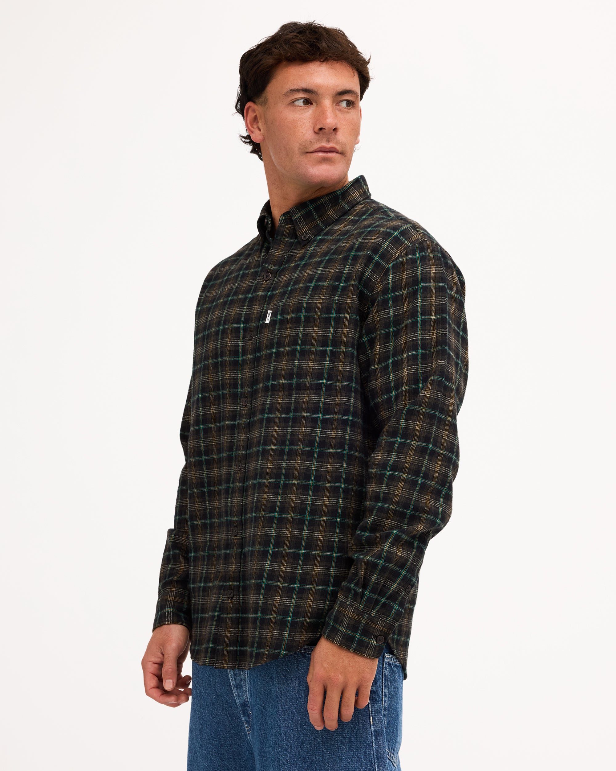 Mens Benson Long Sleeve Flannel Shirt