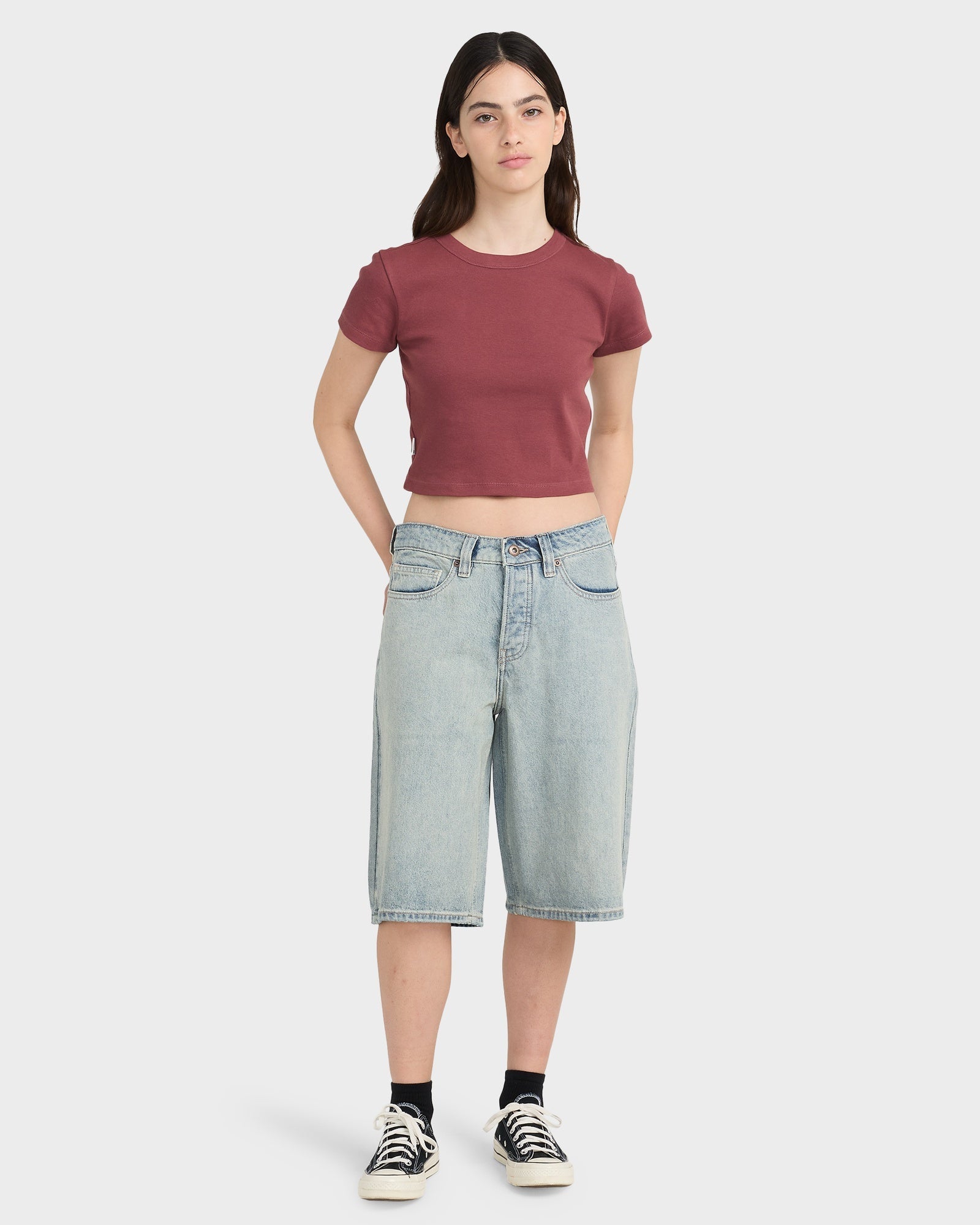 Womens 365 Wide Denim Shorts