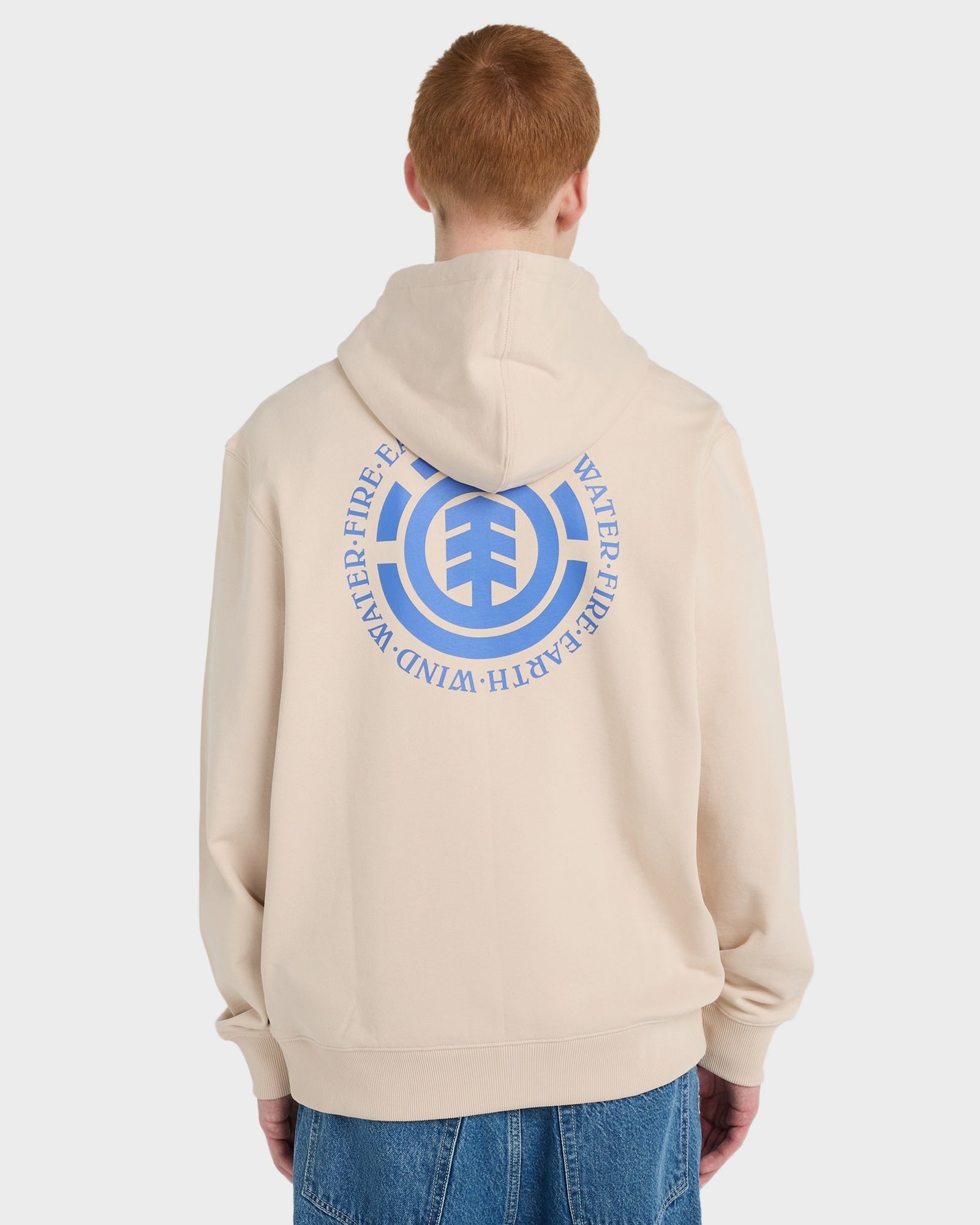Mens Seal Back Print Pullover Hoodie