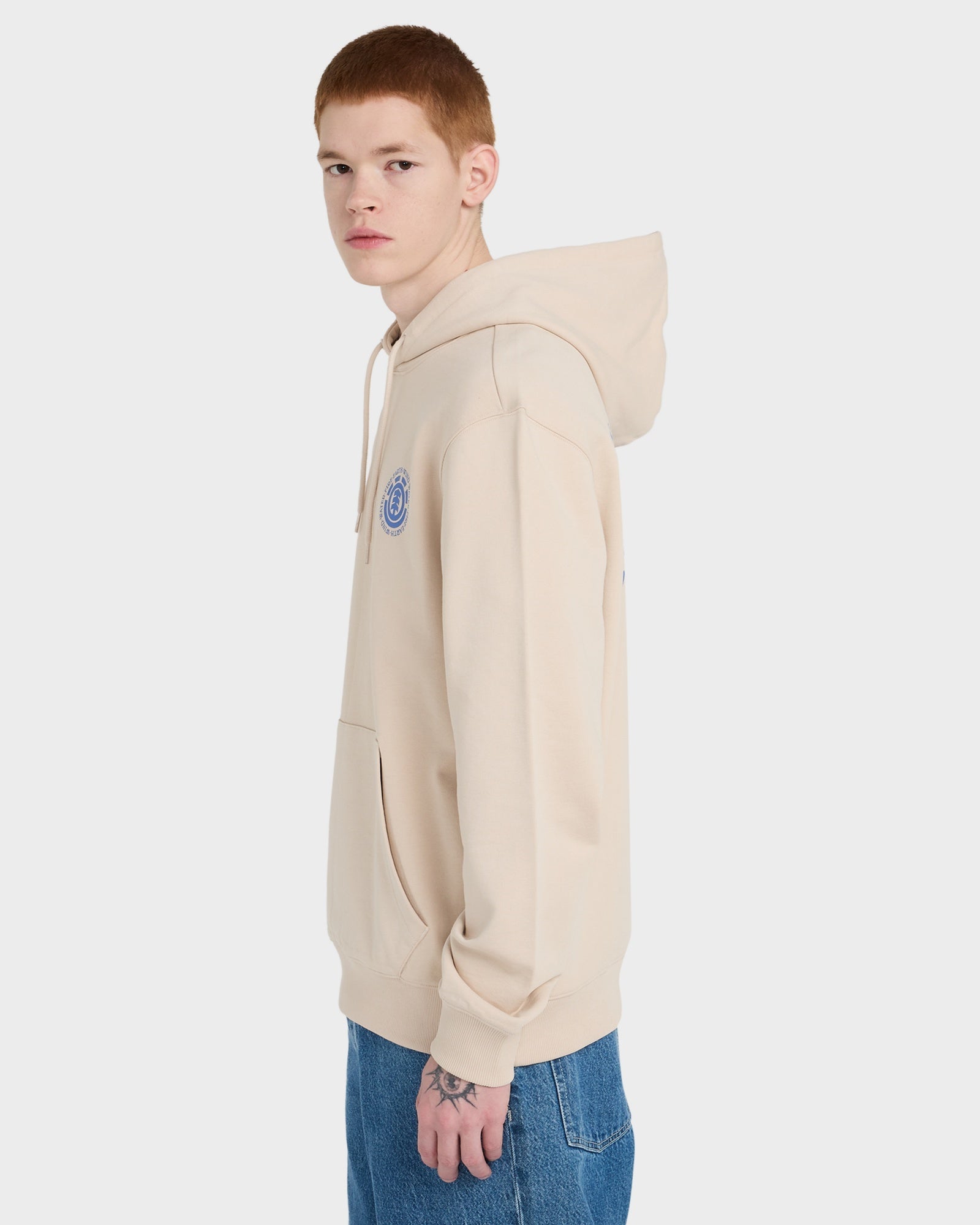 Mens Seal Back Print Pullover Hoodie