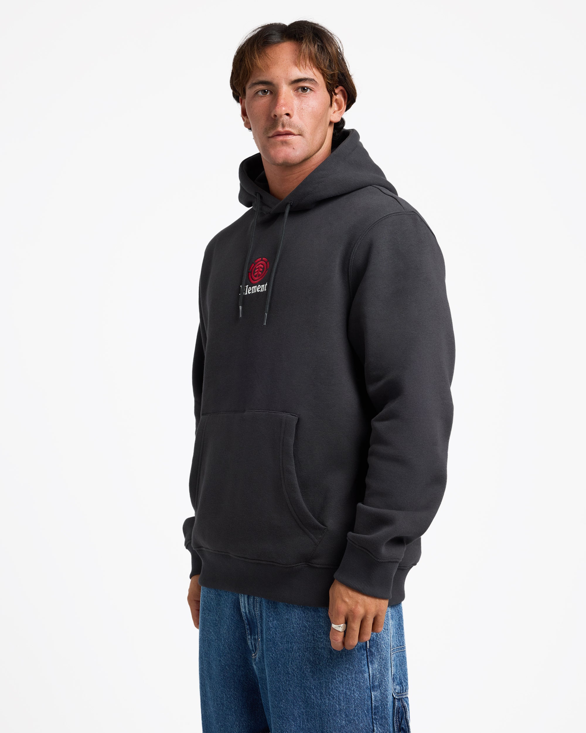 Mens Canyon Pullover Hoodie - OFF BLACK / S | Element Brand