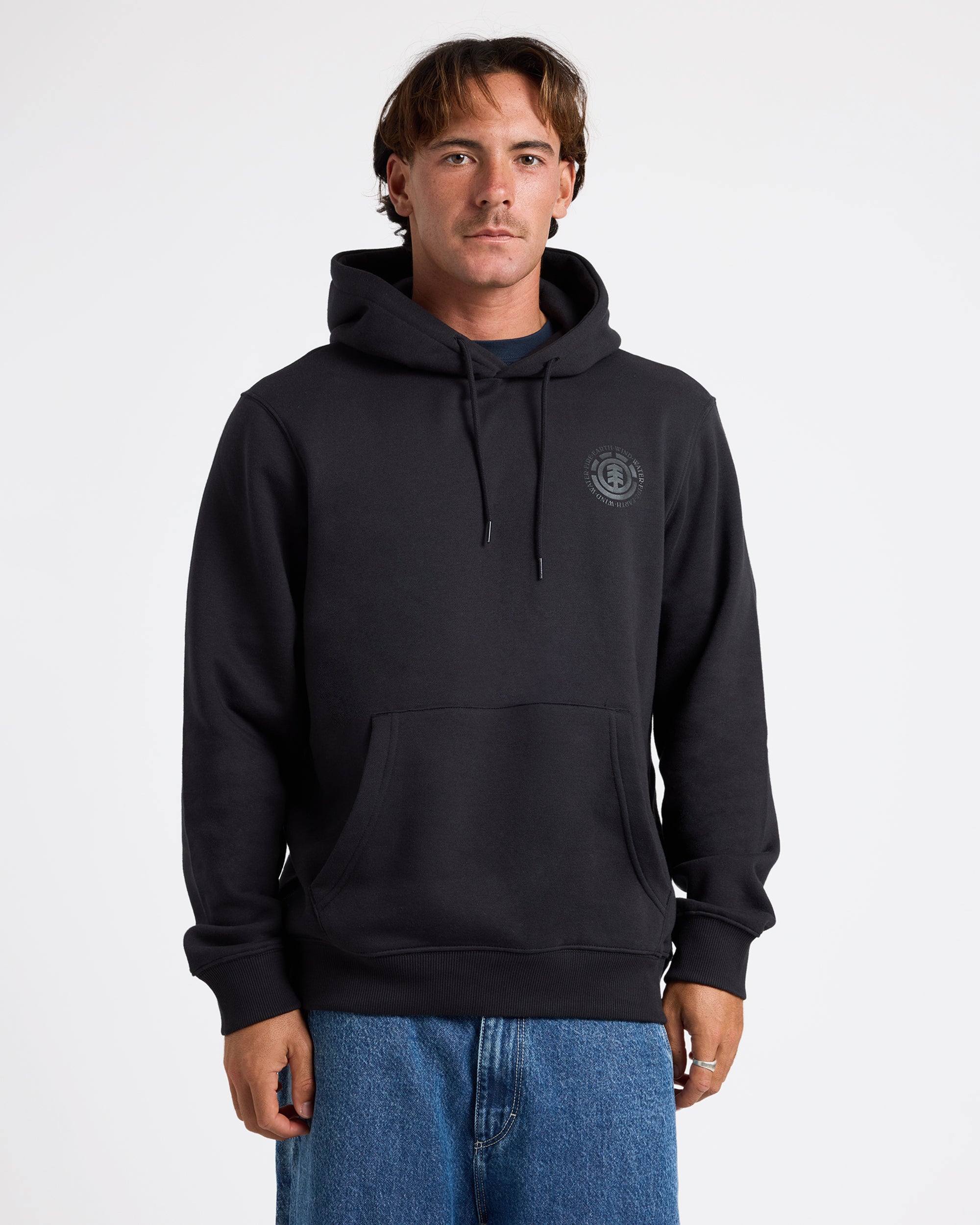 Mens Seal Back Print Pullover Hoodie