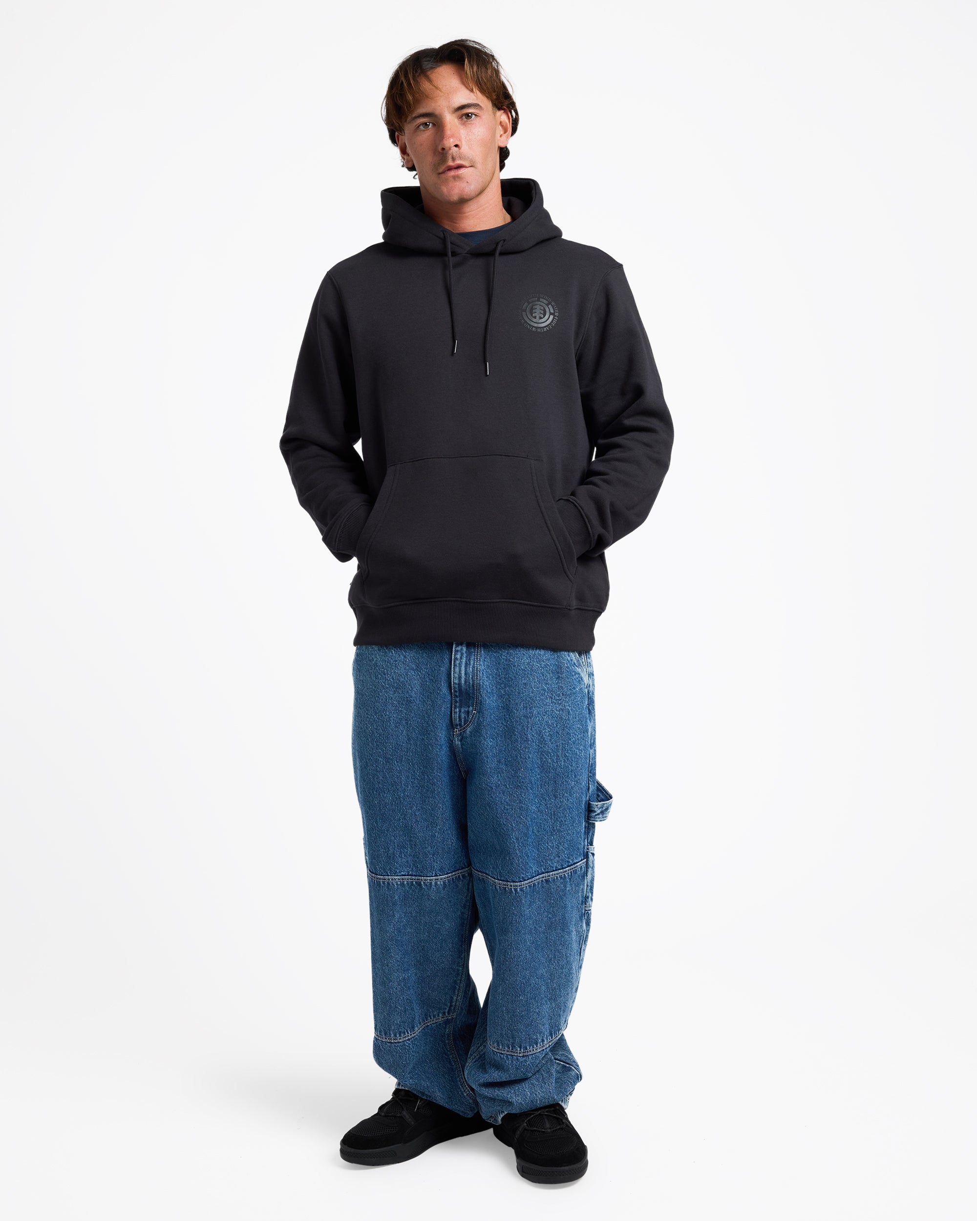 Mens Seal Back Print Pullover Hoodie